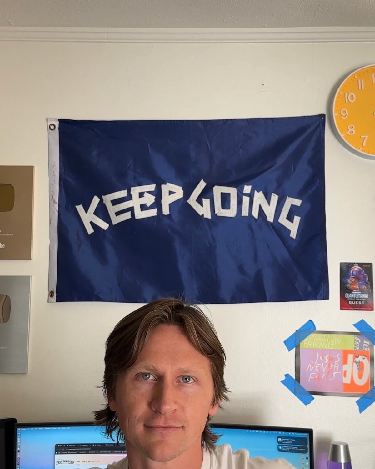Keep Going Navy Flag